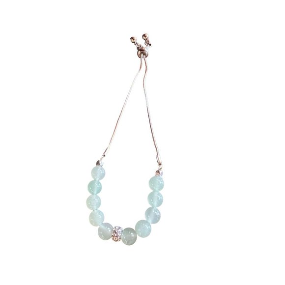 GH Bass Co Jade Beaded Bolo Lariat Bracelet Harmony Serenity - Picture 2 of 13